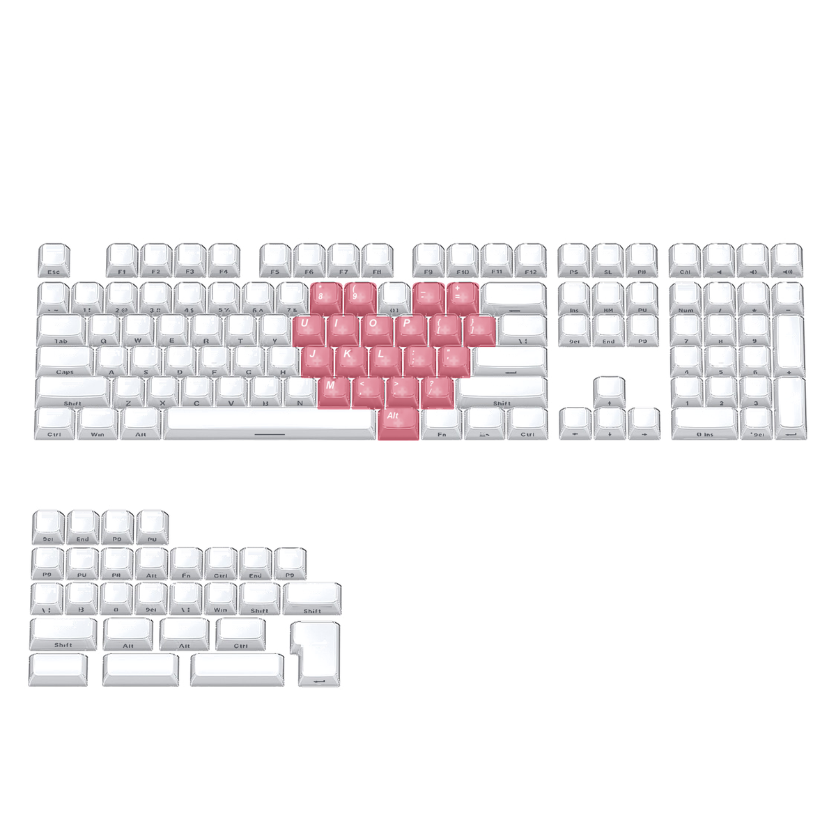 Glacier Heart Keycaps Set