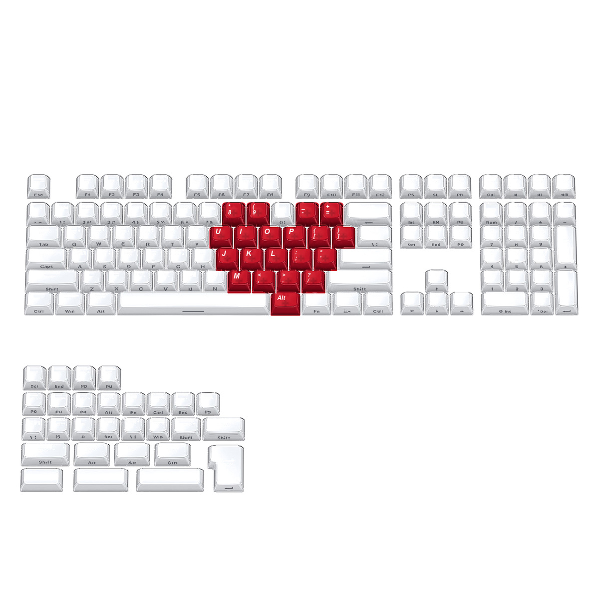 Glacier Heart Keycaps Set