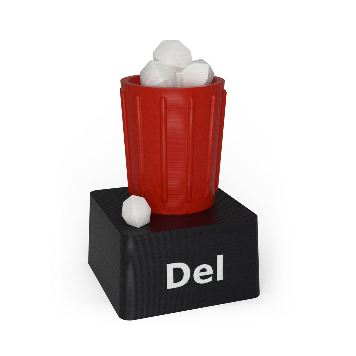 Delete 3D printed artisan keycap