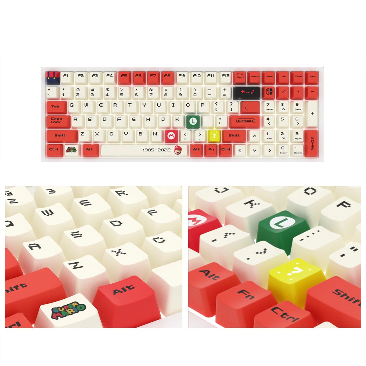 Glacier PBT Dyed Sublimated OEM Profile Mario Keycaps Set-