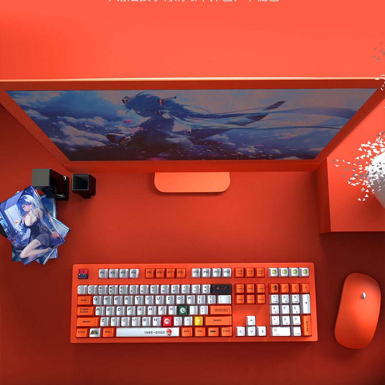 Glacier PBT Dyed Sublimated OEM Profile Mario Keycaps Set-