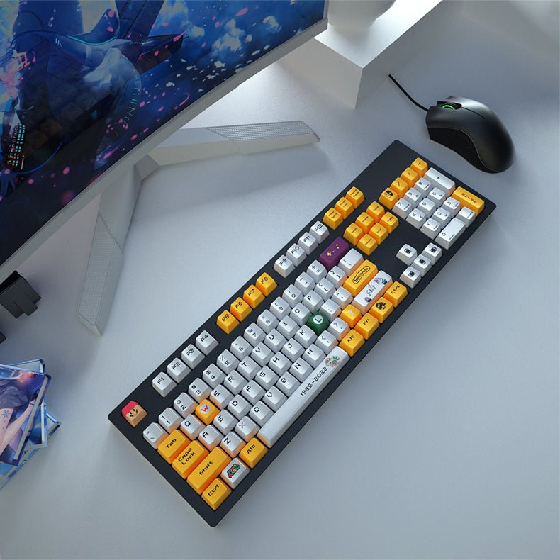 Glacier PBT Dyed Sublimated OEM Profile Mario Keycaps Set-