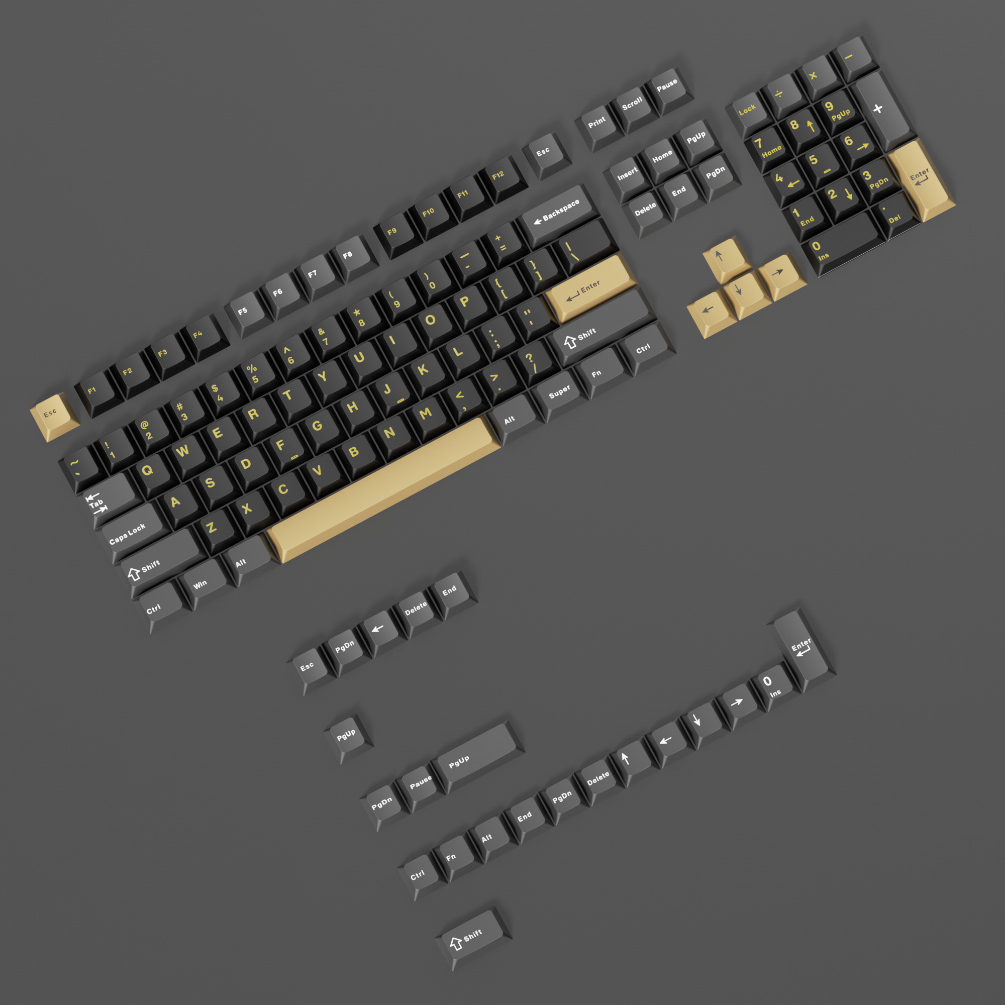 Glacier Dark Moon Night Keycaps Set