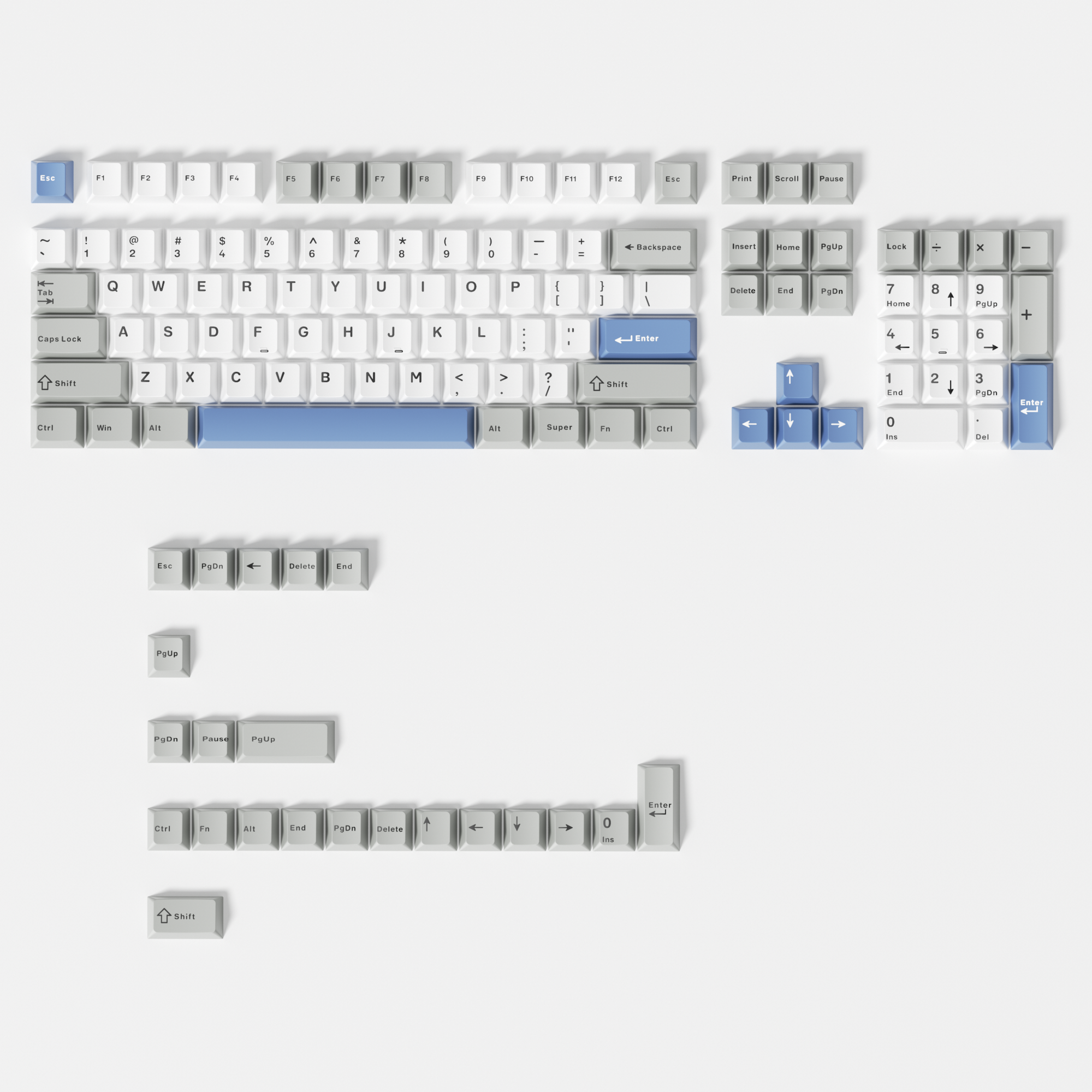 Glacier Mix Keycaps Set