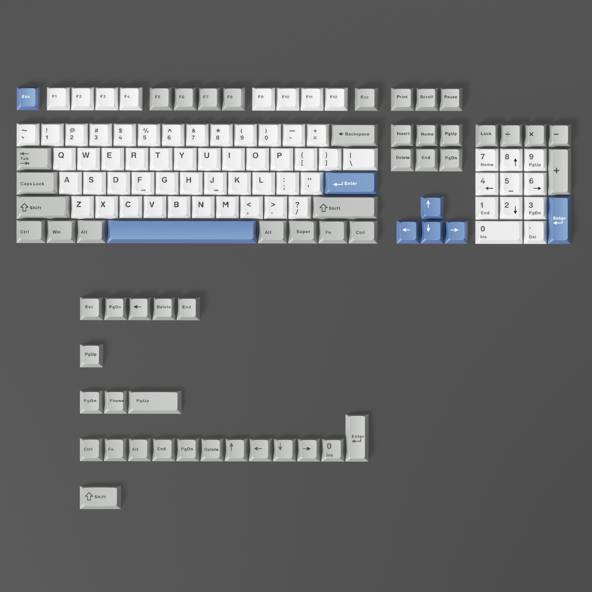 Glacier Mix Keycaps Set