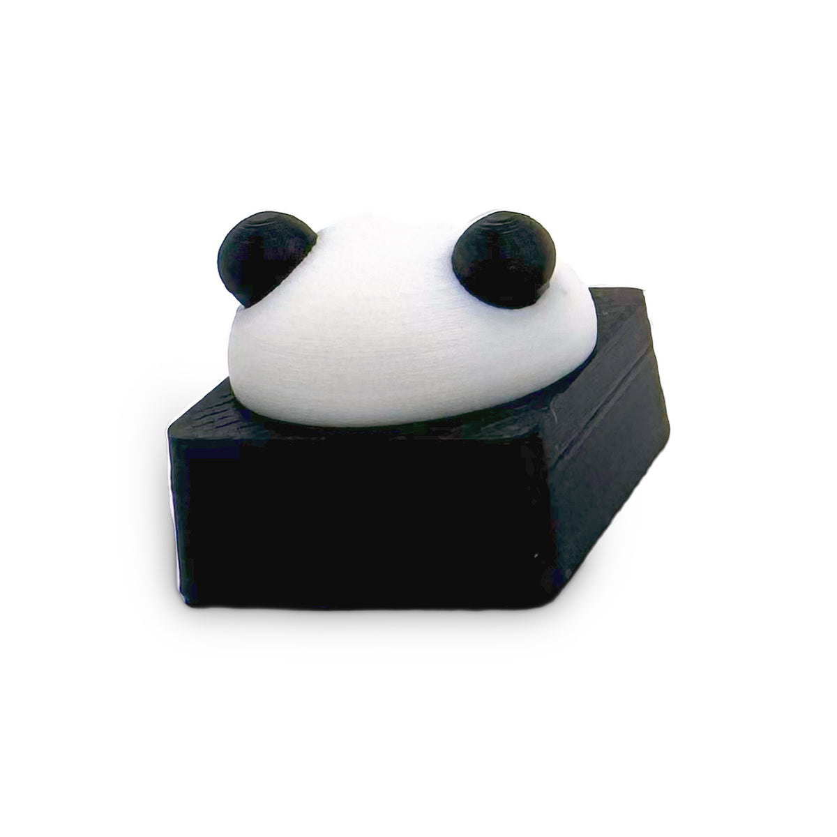 Panda Face 3D printed artisan keycap, back view