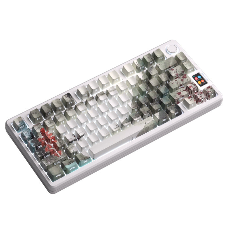 Glacier PBT Dyed Sub Cherry Profile Side Print Chinese Ink Painting Keycaps Set