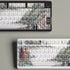 Glacier PBT Dyed Sub Cherry Profile Side Print Chinese Ink Painting Keycaps Set-