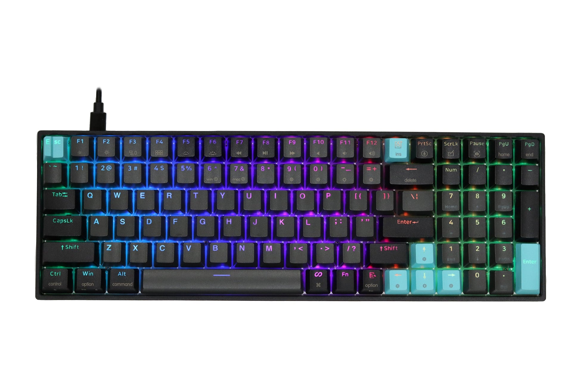 Glacier Stealth GK96 Mechanical Keyboard-Ice Blue-