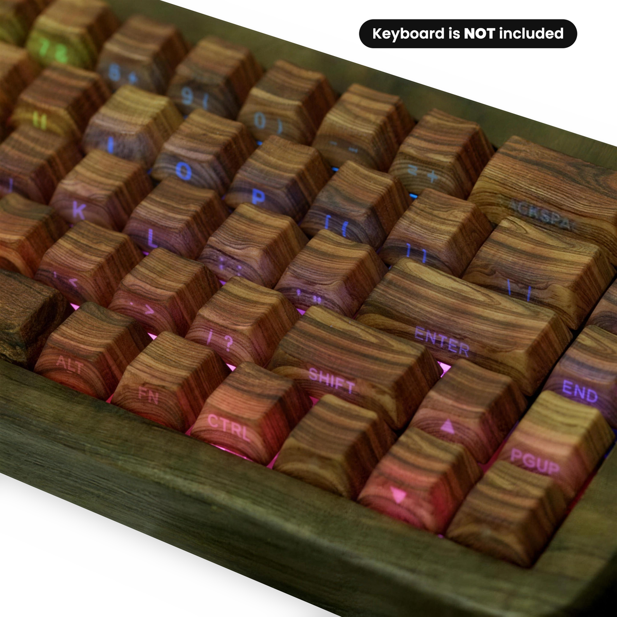 Glacier Wood Grain Keycaps Set