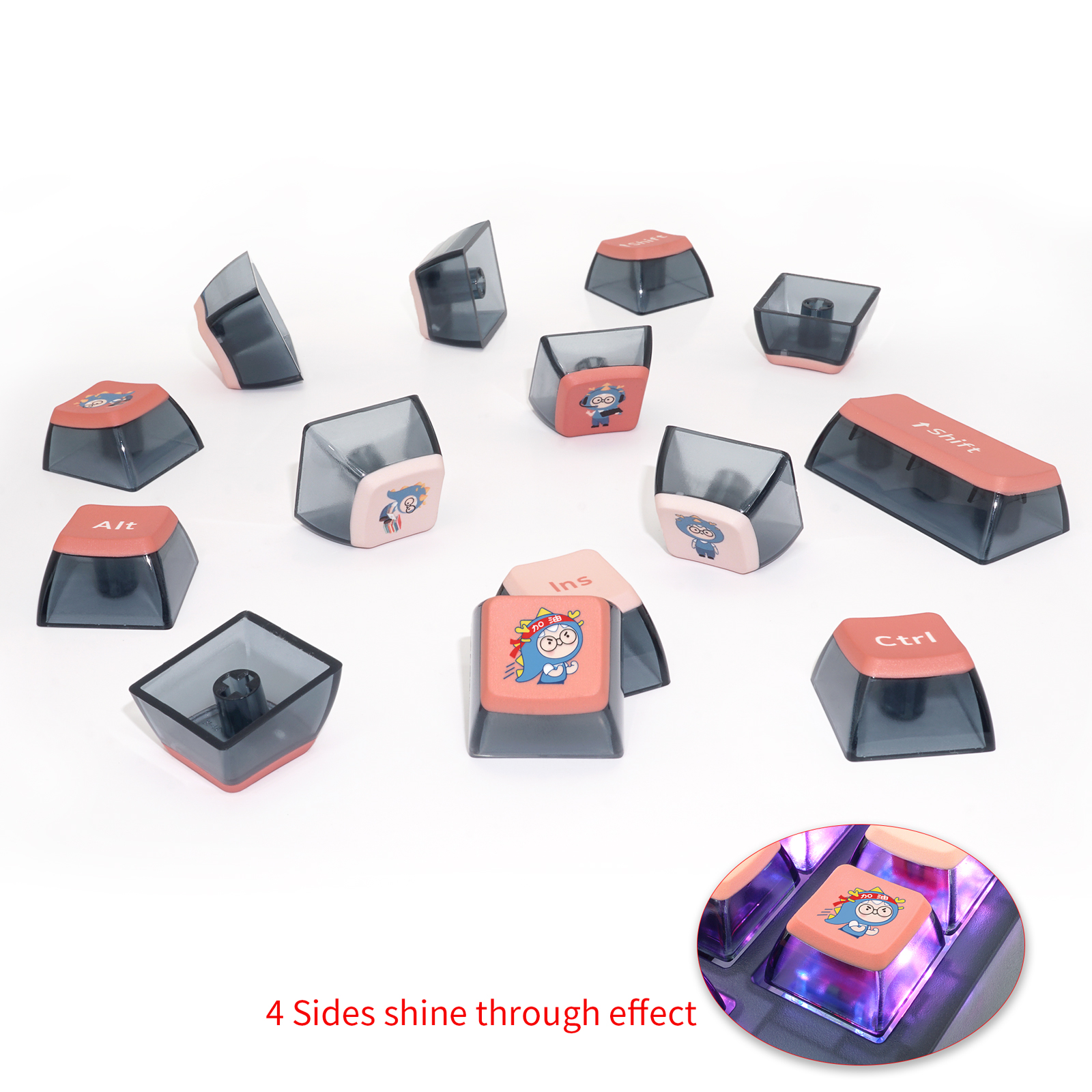 Glacier Skyloong GK7 PBT Translucent Keycaps-