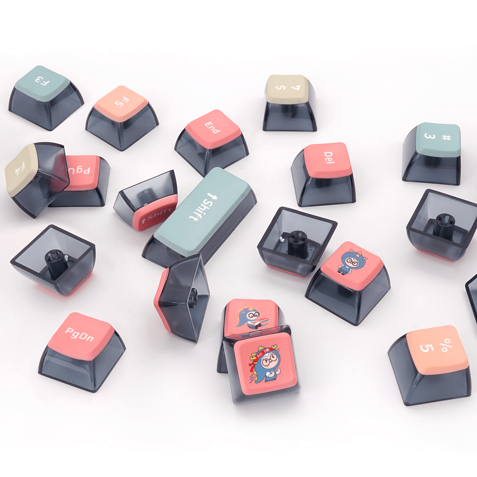 Glacier Skyloong GK7 PBT Translucent Keycaps-