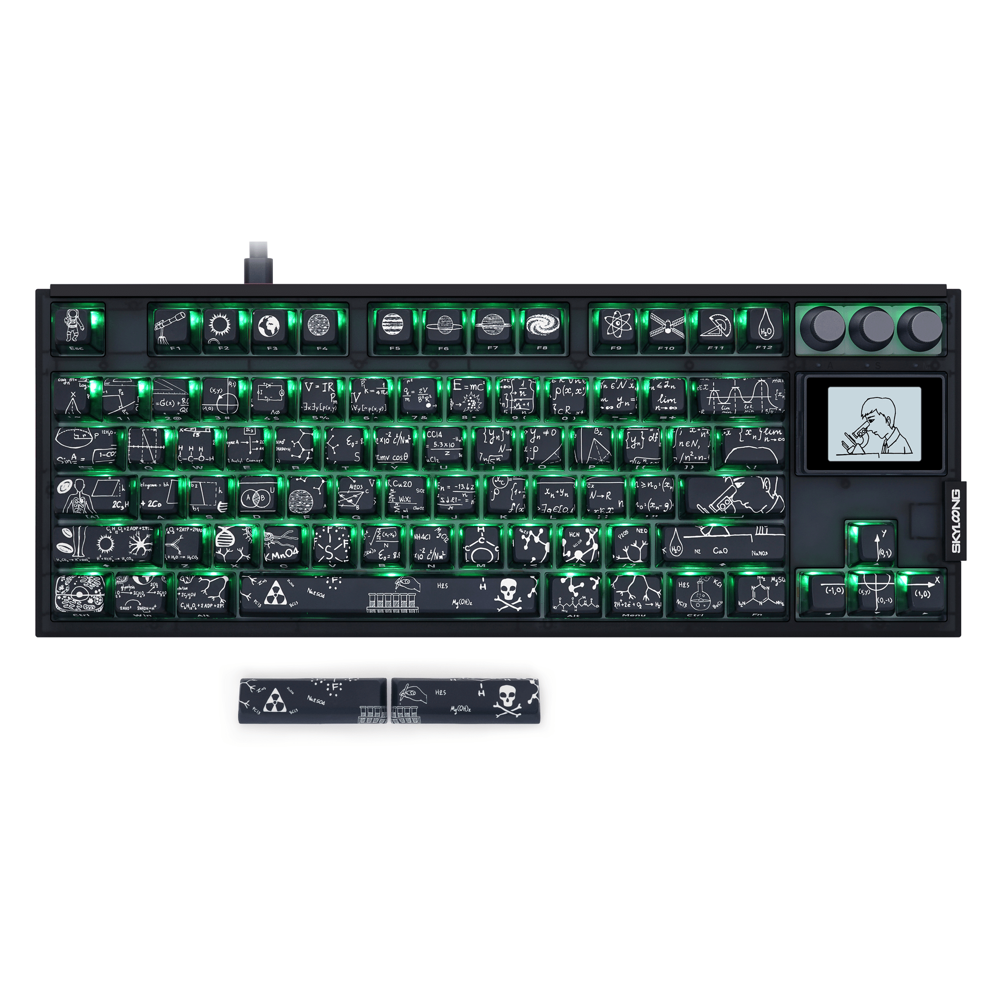 Glacier Skyloong GK87 Pro Wireless/Wired Mechanical Keyboard-Scientist-Pre-built