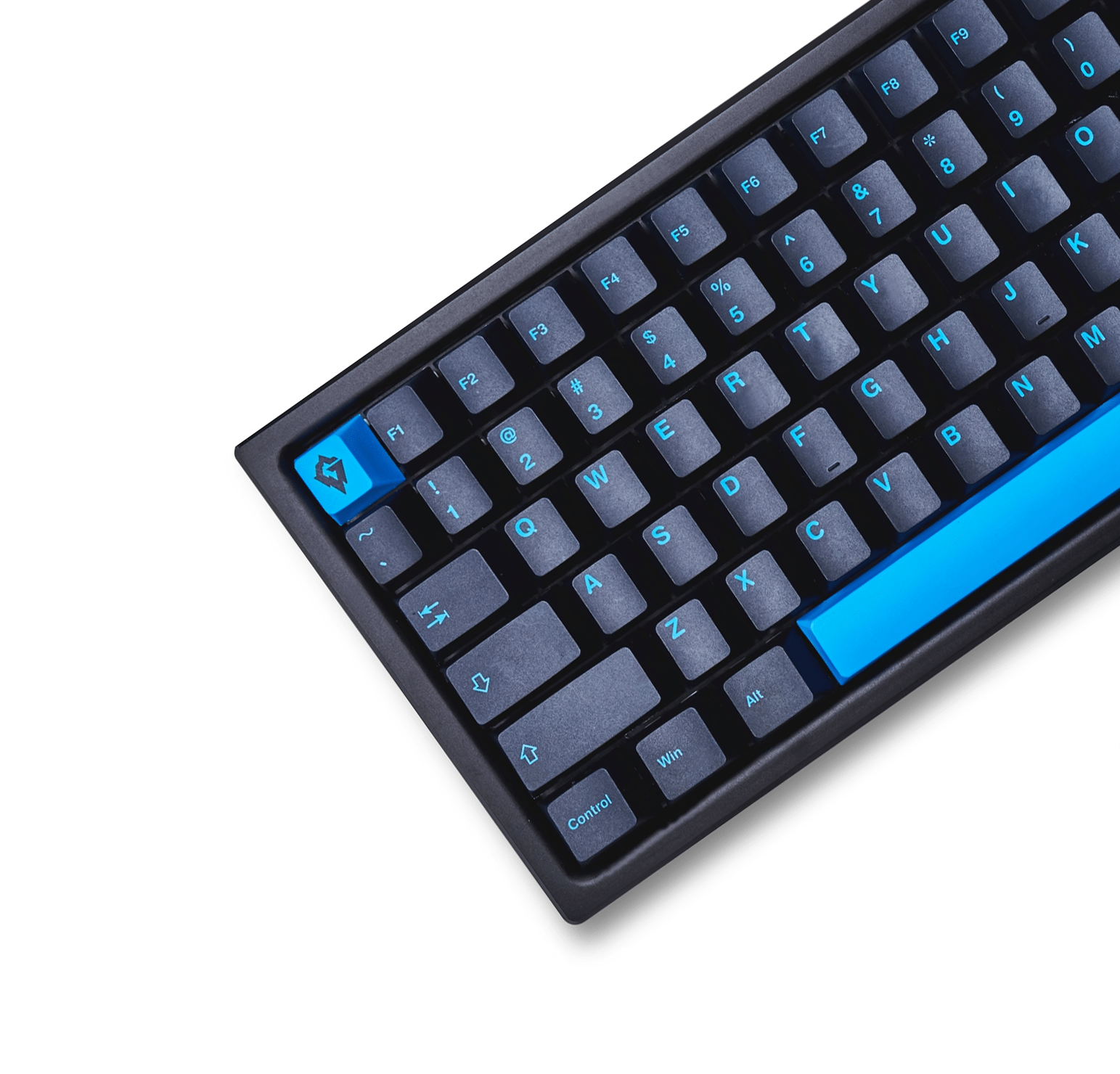 Glacier Blue PBT Cherry Profile Keycaps Set-Black/Blue-