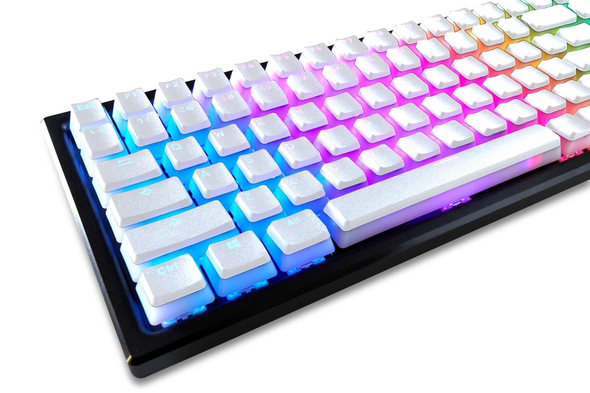 Glacier Frosted PBT Keycaps Set OEM Profile-White-