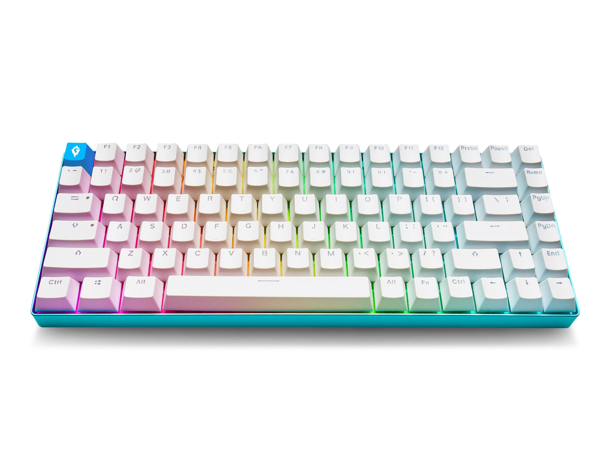 Glacier Minimalist Wired Mechanical Keyboard-Turquoise-